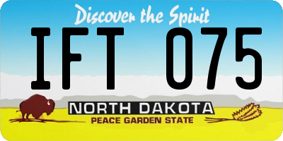ND license plate IFT075
