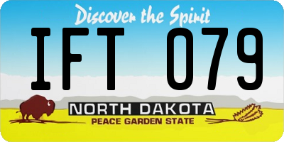 ND license plate IFT079