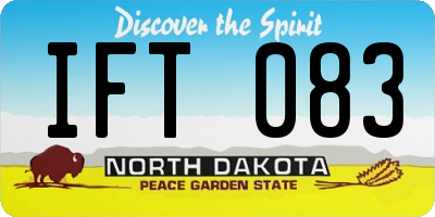 ND license plate IFT083