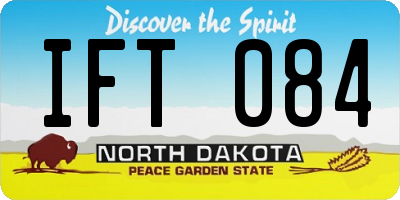 ND license plate IFT084