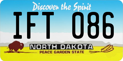 ND license plate IFT086