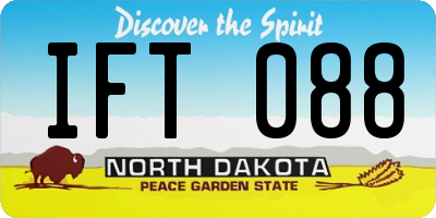 ND license plate IFT088