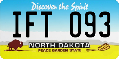 ND license plate IFT093
