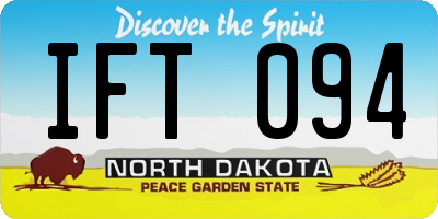 ND license plate IFT094