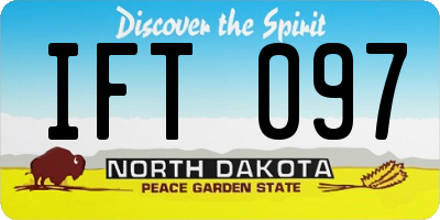 ND license plate IFT097