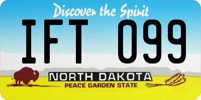 ND license plate IFT099
