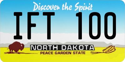 ND license plate IFT100