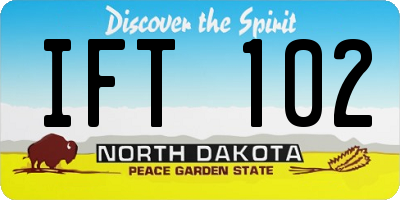 ND license plate IFT102