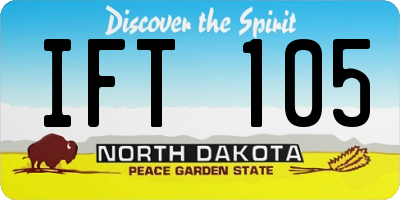 ND license plate IFT105