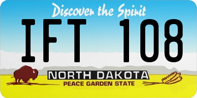 ND license plate IFT108