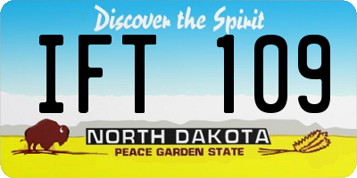 ND license plate IFT109
