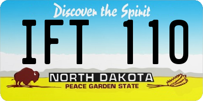 ND license plate IFT110