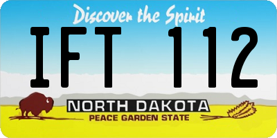 ND license plate IFT112