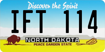 ND license plate IFT114