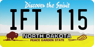 ND license plate IFT115