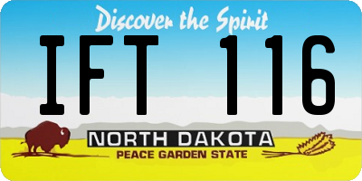 ND license plate IFT116