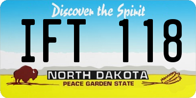 ND license plate IFT118