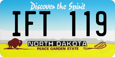 ND license plate IFT119