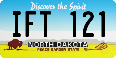 ND license plate IFT121