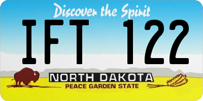 ND license plate IFT122