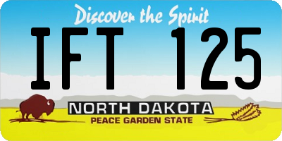 ND license plate IFT125