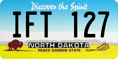 ND license plate IFT127