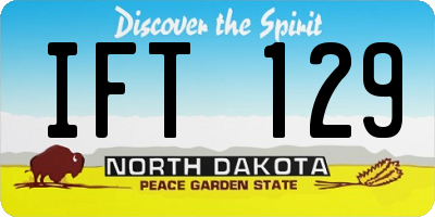ND license plate IFT129