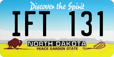 ND license plate IFT131