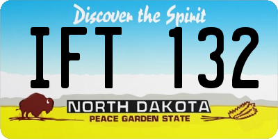 ND license plate IFT132