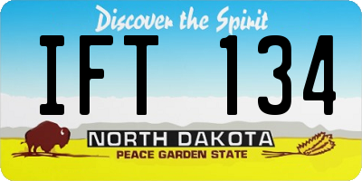 ND license plate IFT134