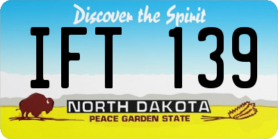 ND license plate IFT139