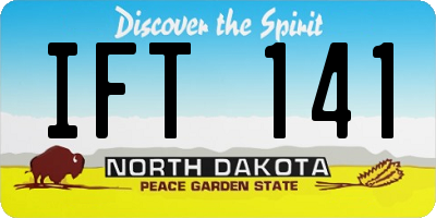 ND license plate IFT141