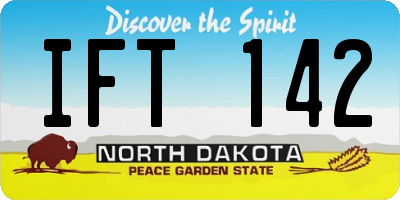 ND license plate IFT142