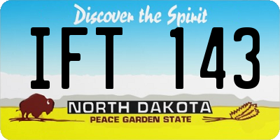 ND license plate IFT143