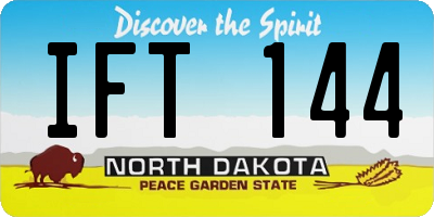 ND license plate IFT144