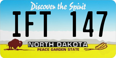 ND license plate IFT147