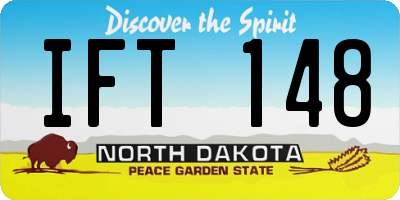 ND license plate IFT148