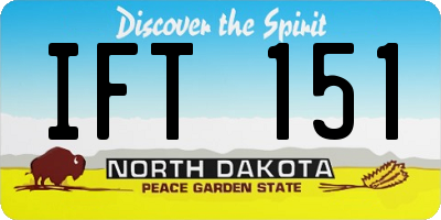 ND license plate IFT151