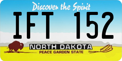 ND license plate IFT152