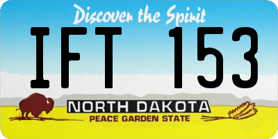 ND license plate IFT153