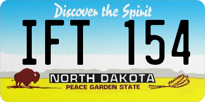 ND license plate IFT154
