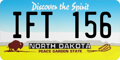 ND license plate IFT156