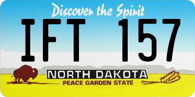 ND license plate IFT157