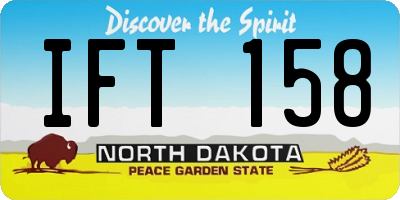 ND license plate IFT158