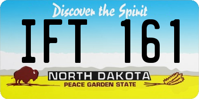 ND license plate IFT161