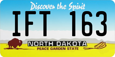 ND license plate IFT163