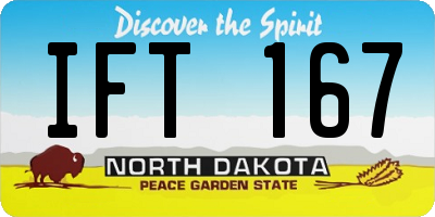 ND license plate IFT167