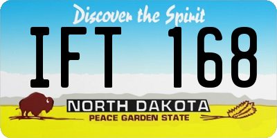 ND license plate IFT168