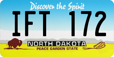 ND license plate IFT172