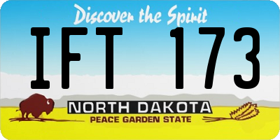 ND license plate IFT173